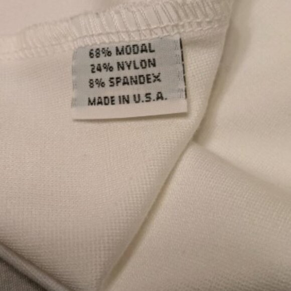 Bryn Walker Top Womens S White Modal Blend Oversized 3/4 Cropped Sleeves Shirt - Picture 5 of 8